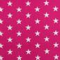 Preview: Baumwoll Druck Sterne Pink/Weiß  Ø 1 cm